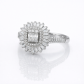 Radiant Crown Solitaire Ring(Fixed Size)