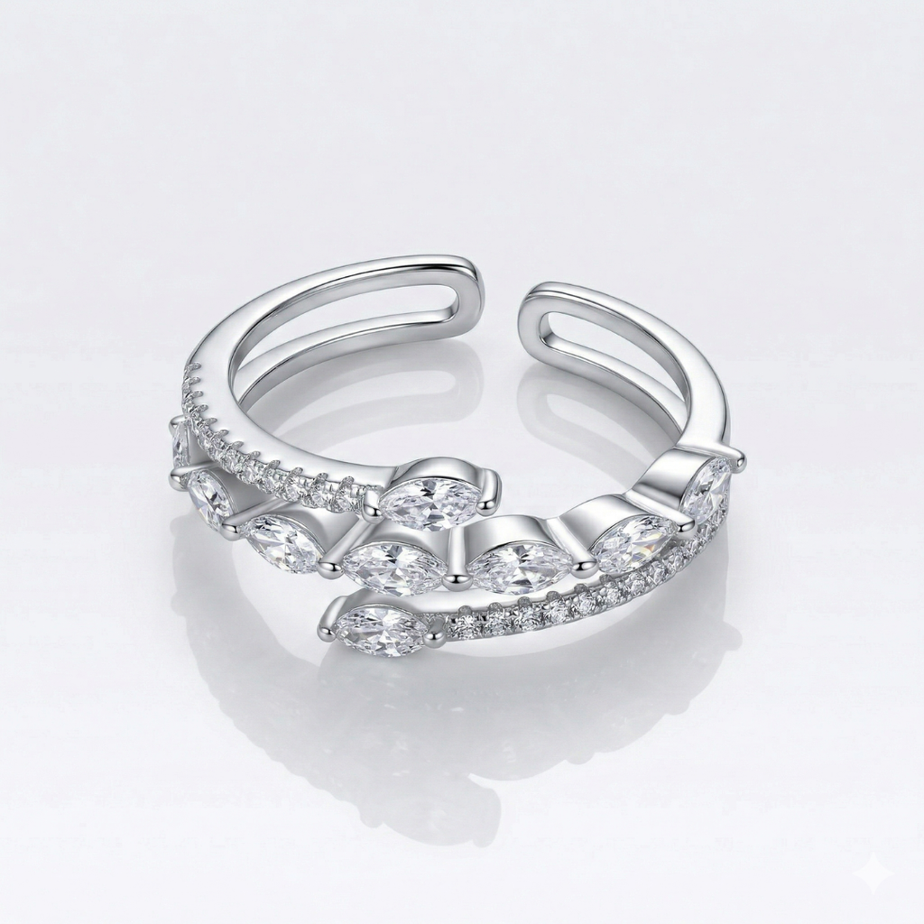 Laurel Duo Band Ring(Adjustable)