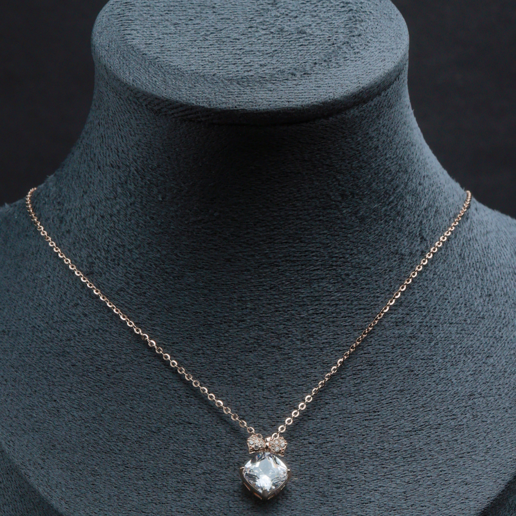 Crystal Heart Whisper Pendant Necklace