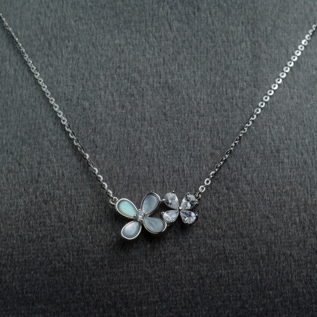 Celestia Blossom Silver Pendant Set