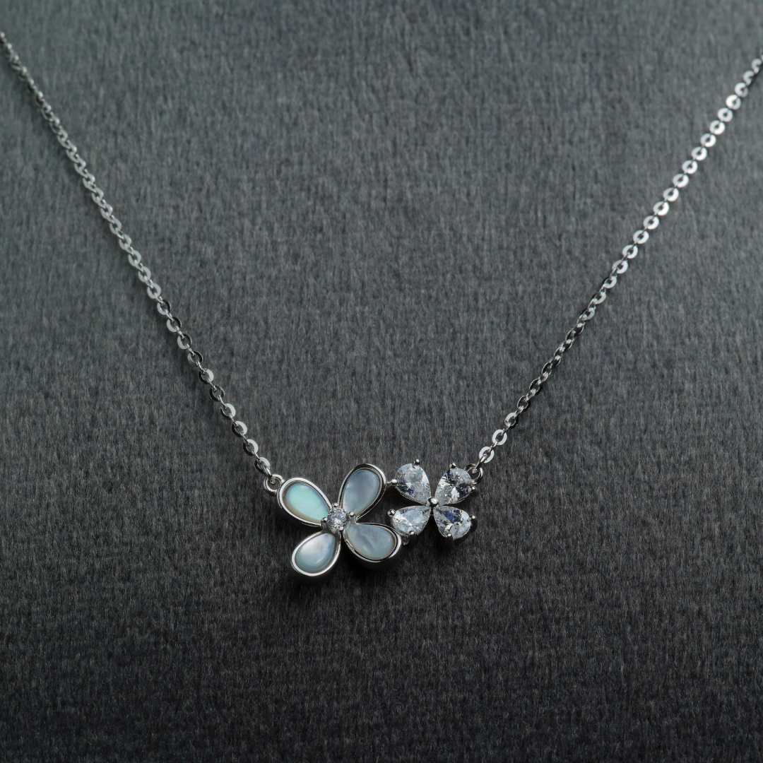 Celestia Blossom Silver Pendant Set