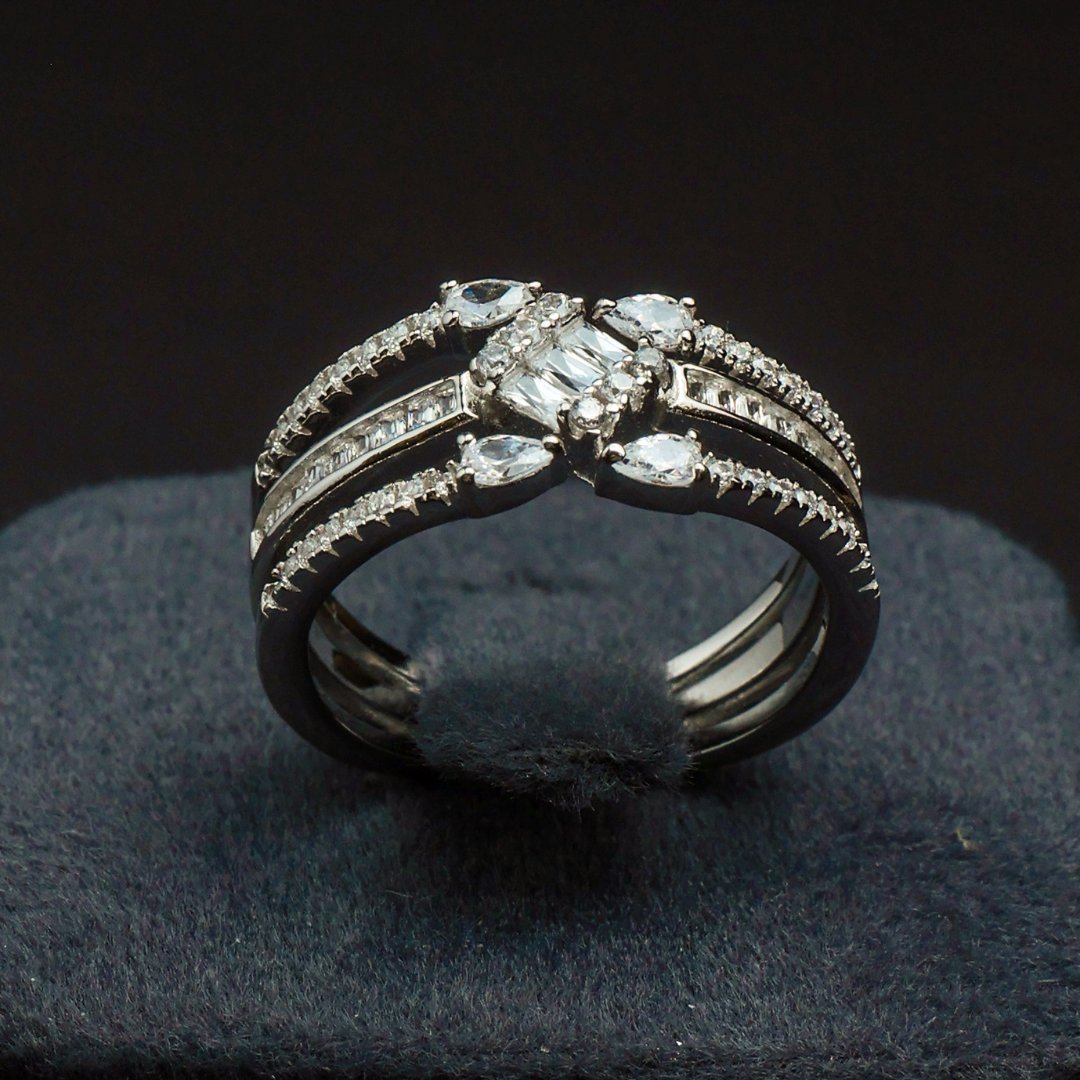 Baguette Triple Ring(Adjustable)