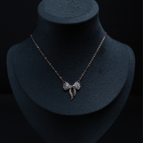 Lumiere Bow Ribbon Pendant Necklace