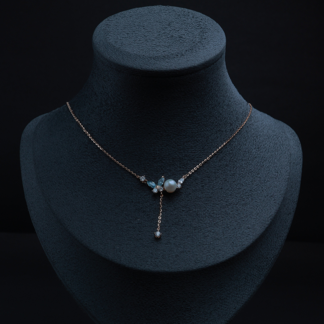 Pearl Blossom Drop Necklace