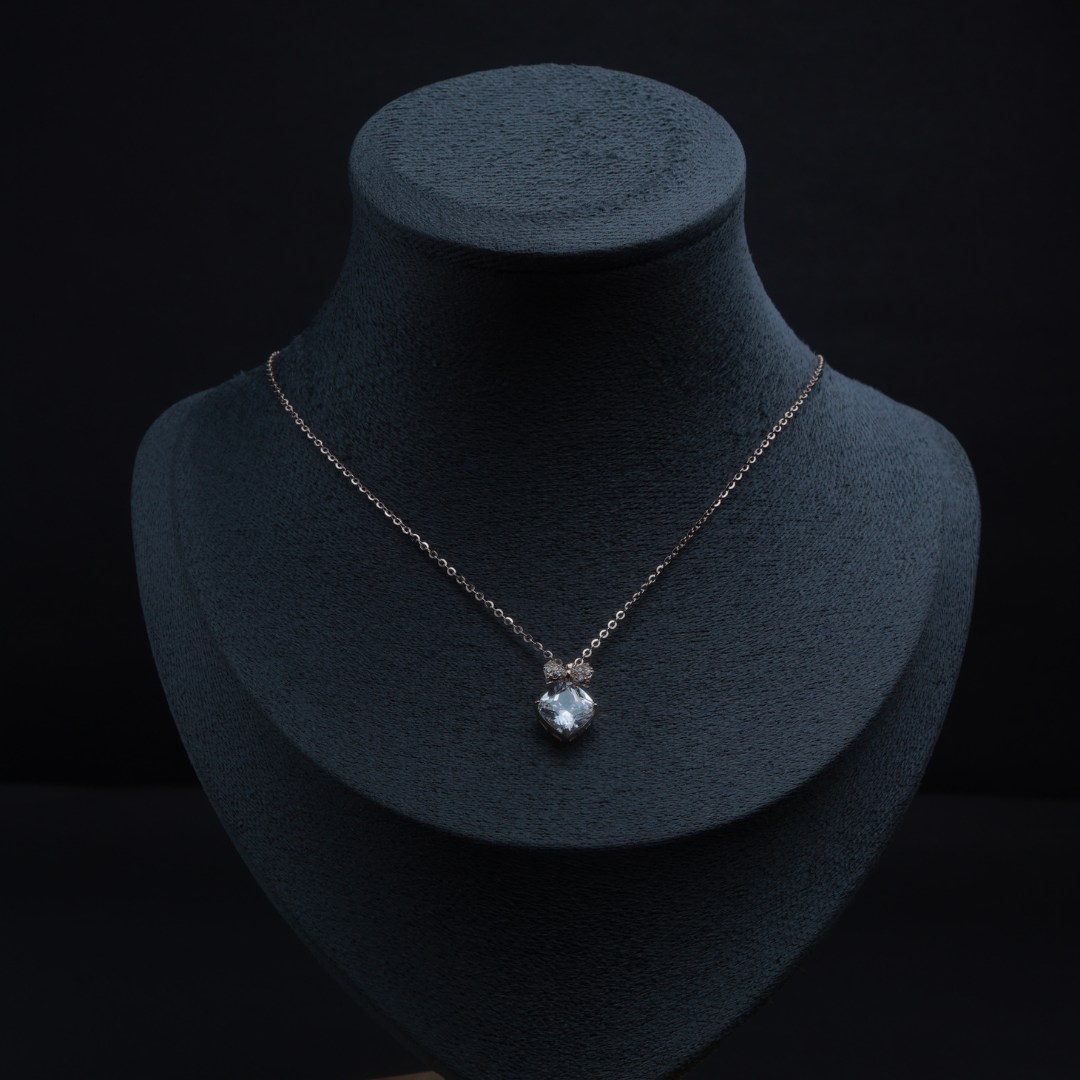 Crystal Heart Whisper Pendant Necklace