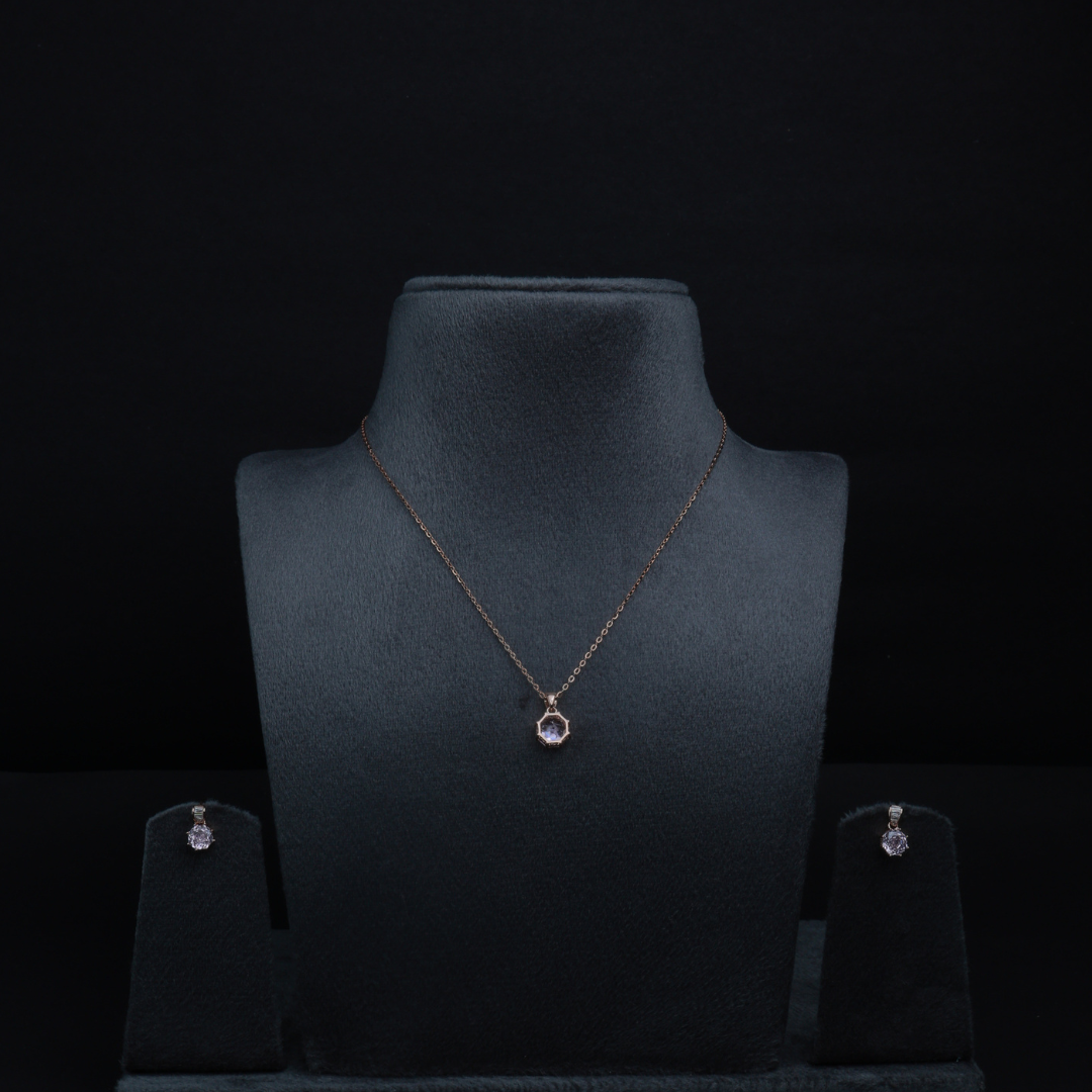 Luna Hexa Silver Pendant Set