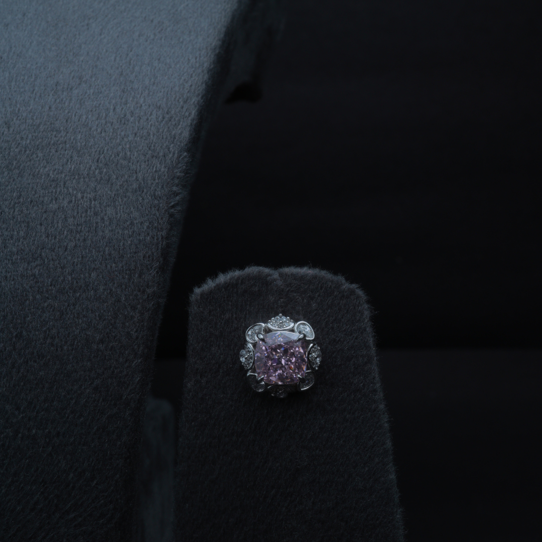 Rose Aura Blossom Silver Pendant Set