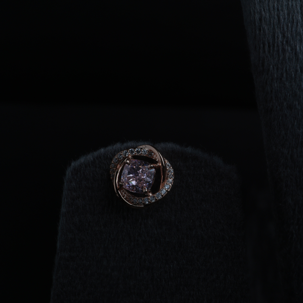 Nova Halo Solitaire Silver Pendant Set