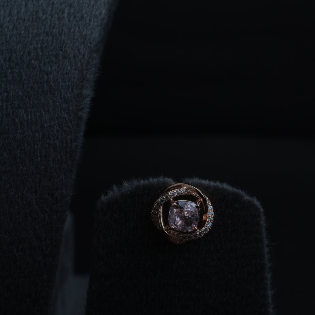 Nova Halo Solitaire Silver Pendant Set