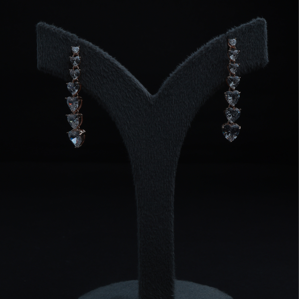 Sparkling Heart Crystal Earrings