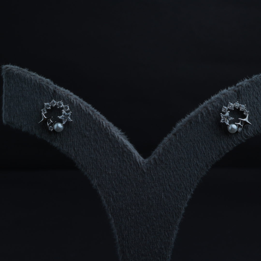 Starfish Pearl Stud Earrings