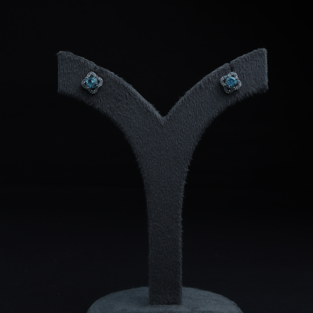 Ocean Blue Crystal Studs