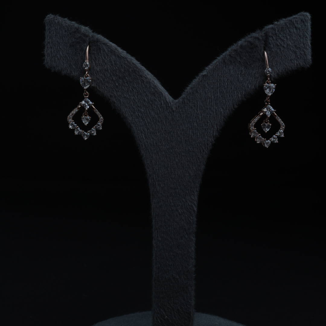 Crystal Diamond Drop Earrings