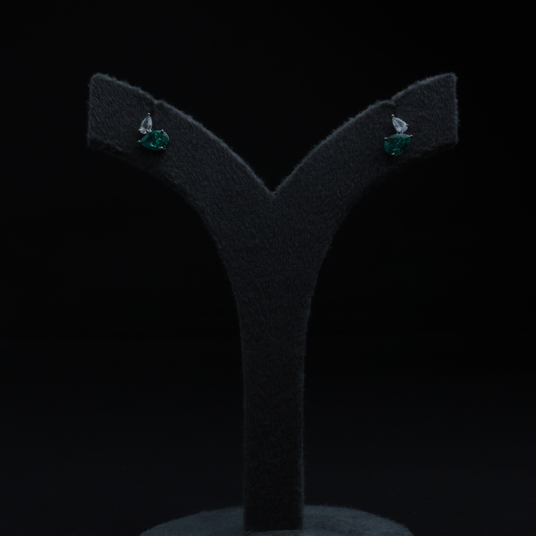 Olive Shine Stud Earrings