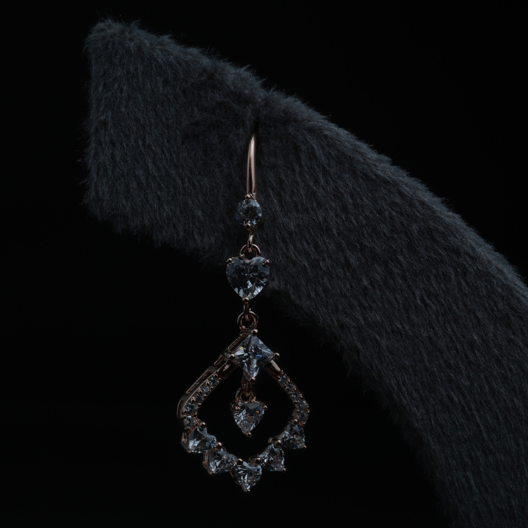 Crystal Diamond Drop Earrings