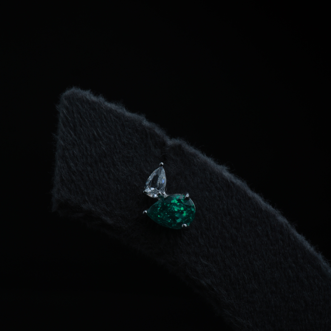 Olive Shine Stud Earrings