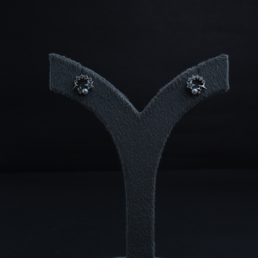 Starfish Pearl Stud Earrings