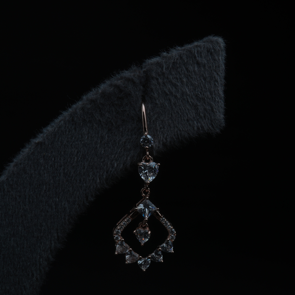 Crystal Diamond Drop Earrings