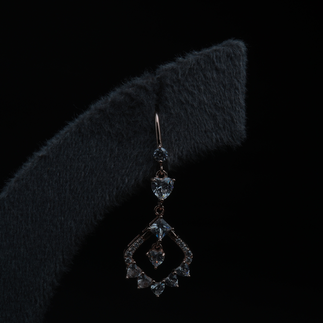 Crystal Diamond Drop Earrings