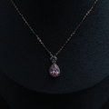Pink Teardrop Crystal Pendant Necklace