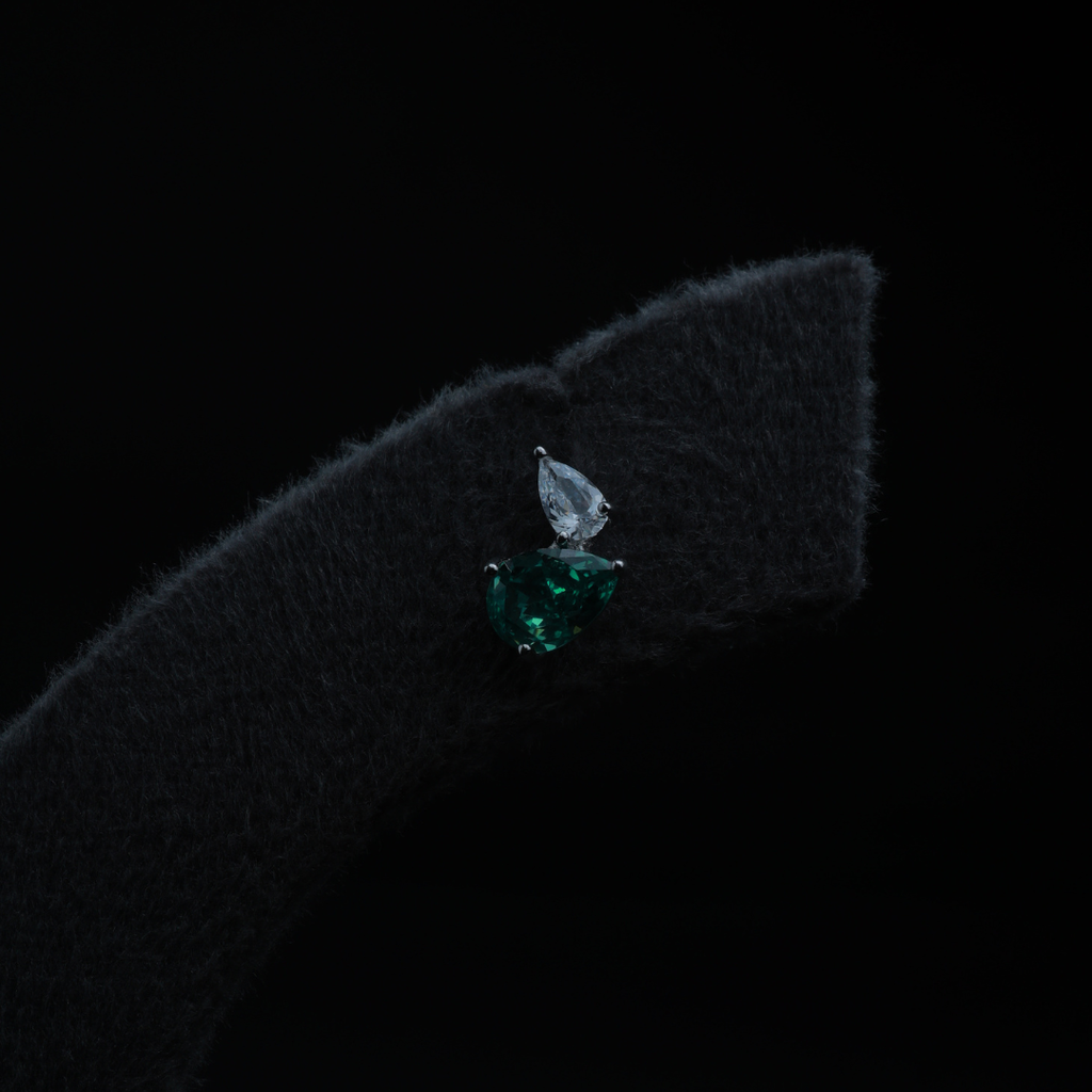 Olive Shine Stud Earrings