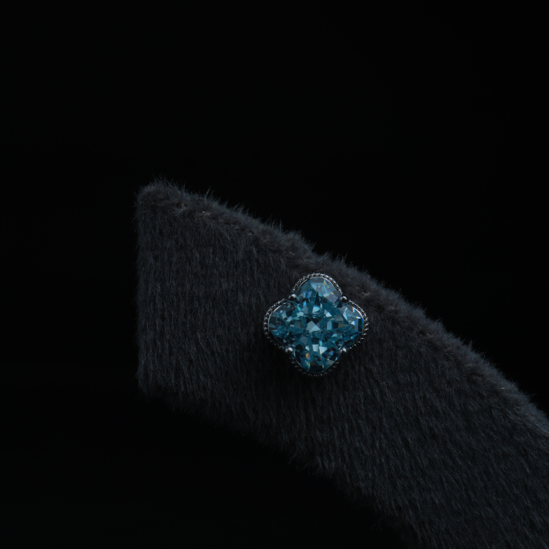 Ocean Blue Crystal Studs