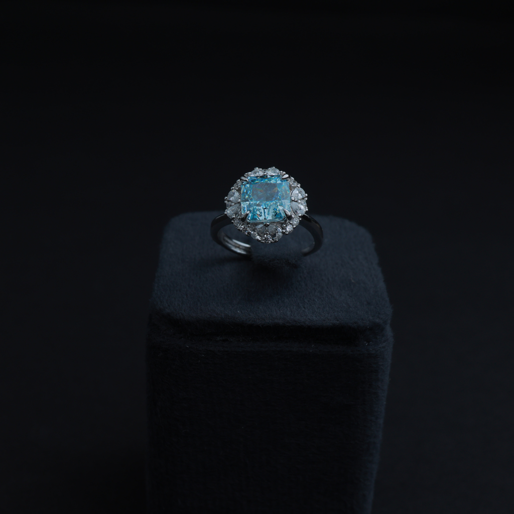 Aqua Halo Ring