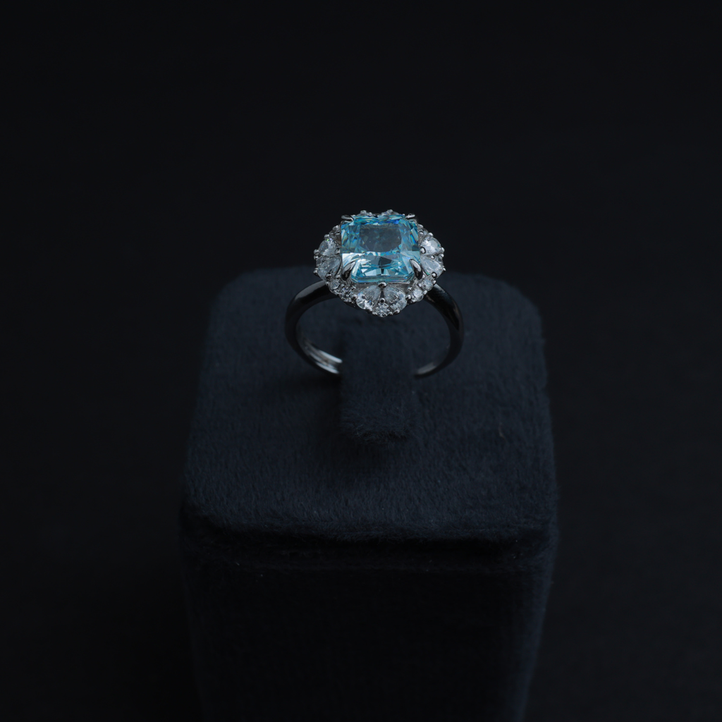 Aqua Halo Ring