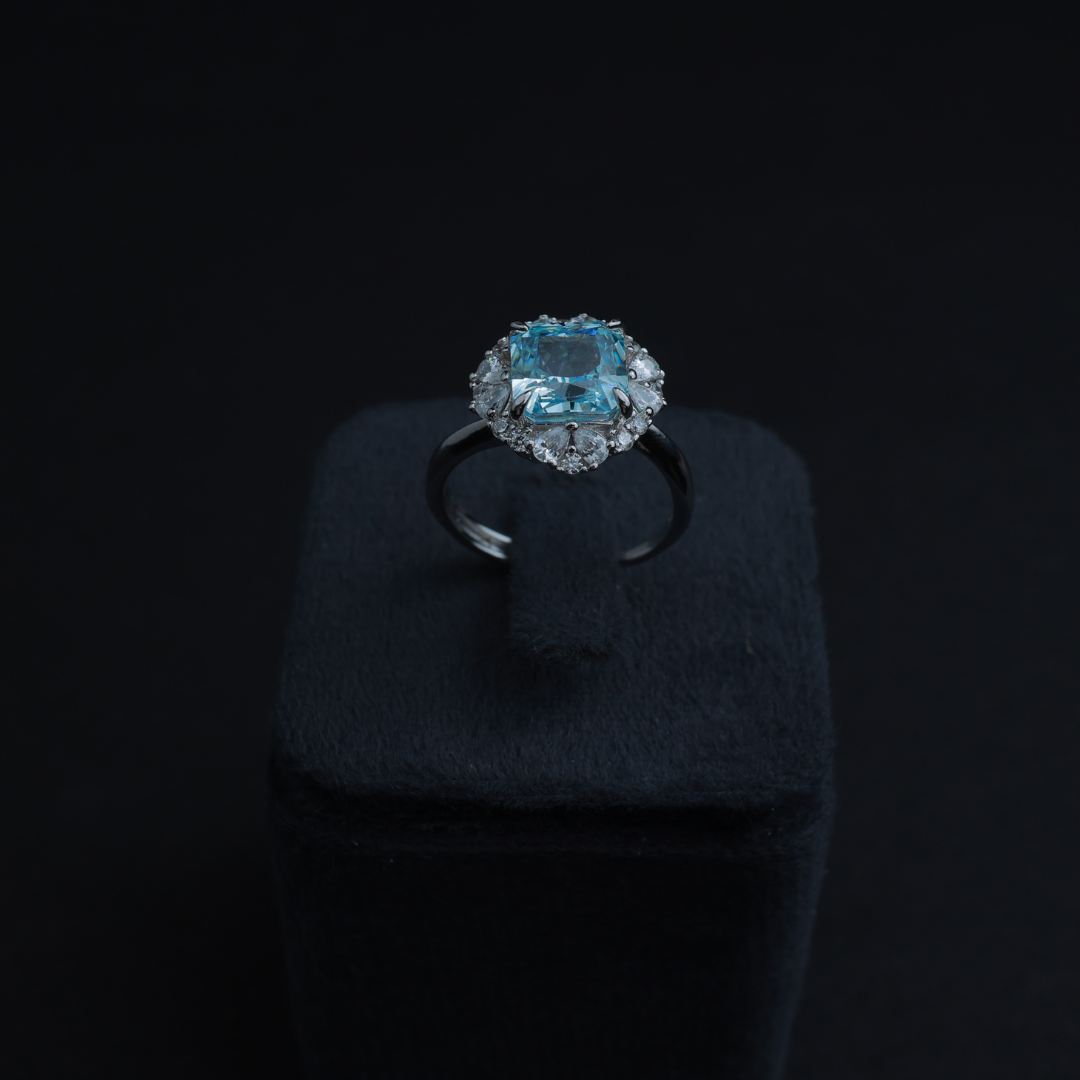 Aqua Halo Ring