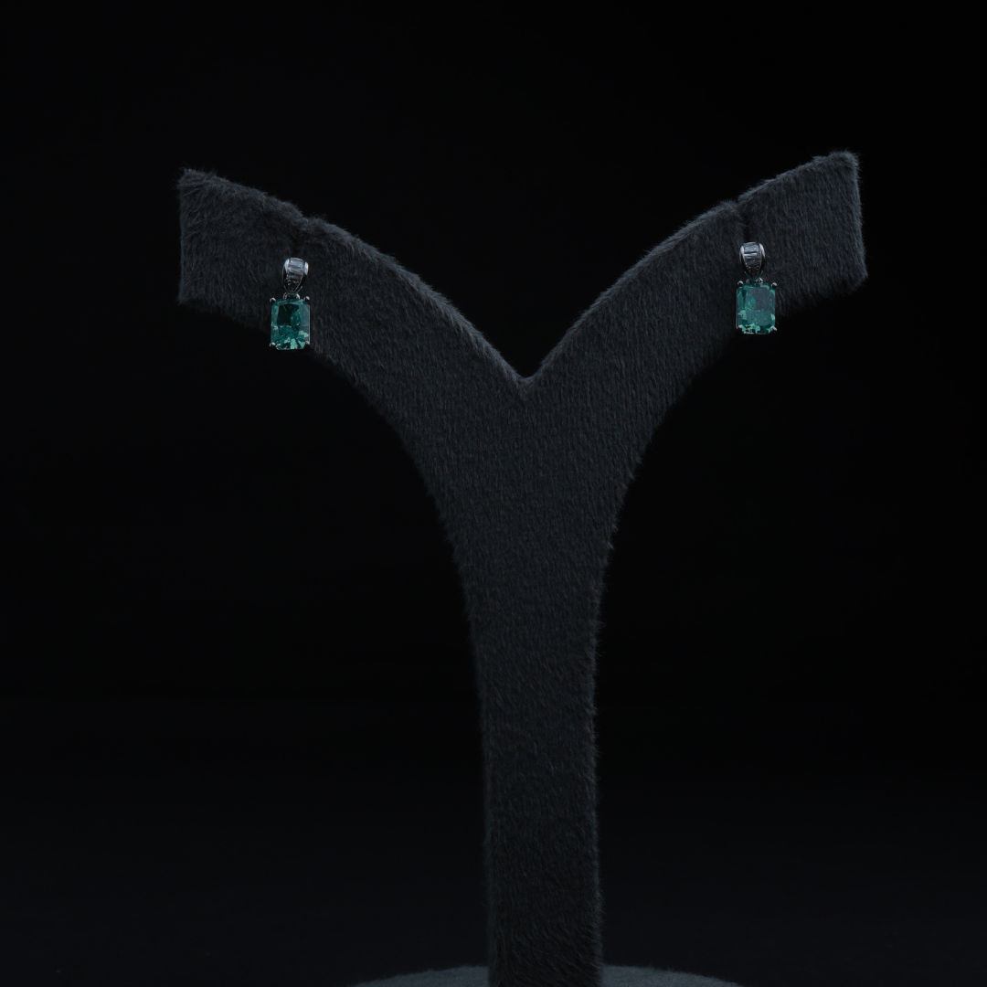 Elite Green Gem Earrings