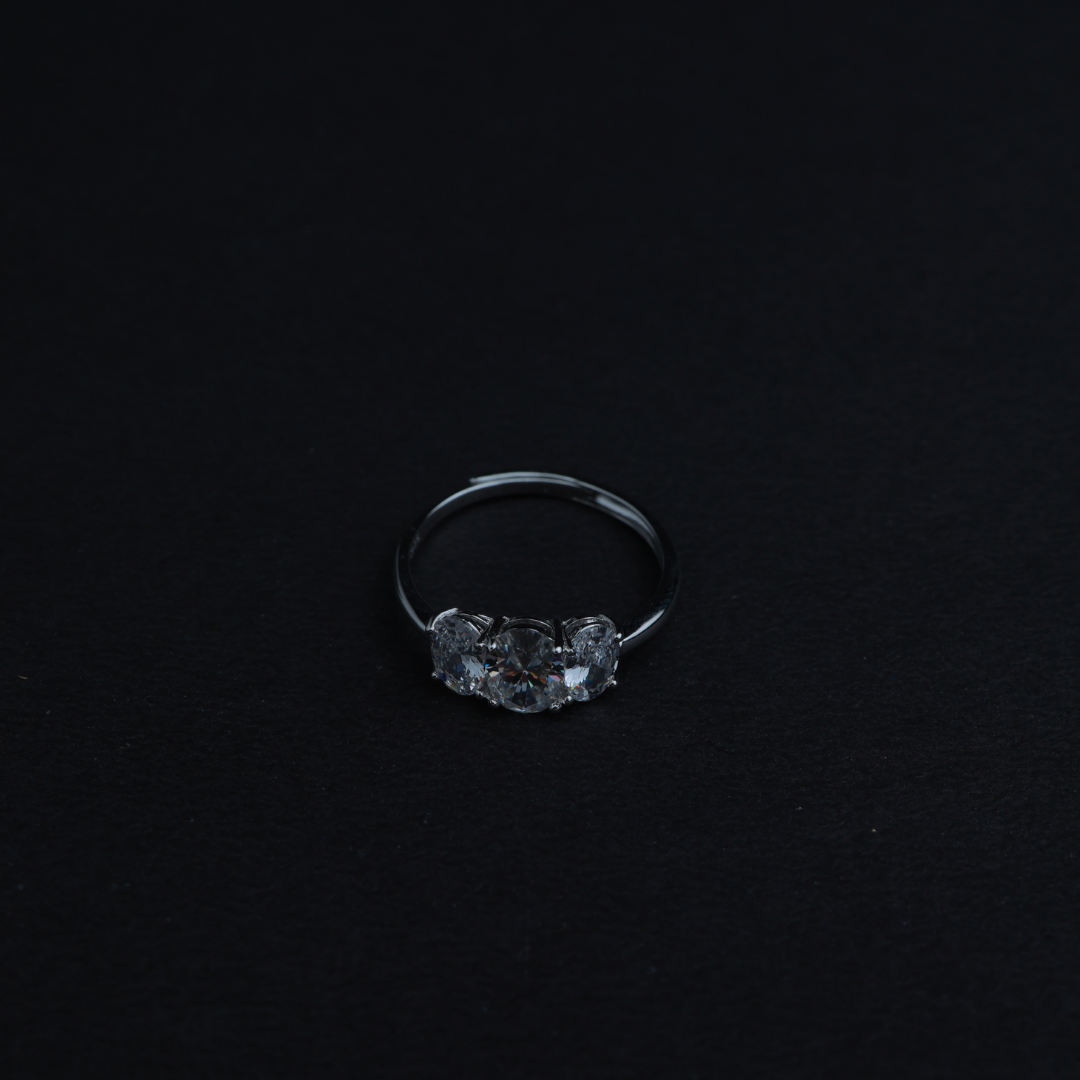 Trio Solitaire Ring