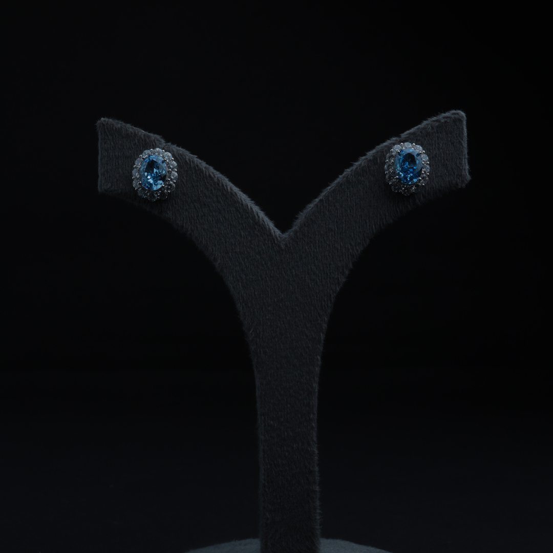 Classic Blue Stud Earrings