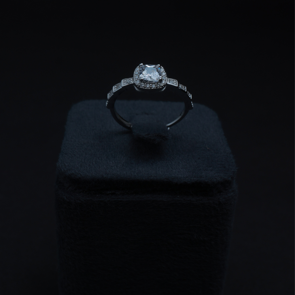 Radiance Halo Solitaire Ring