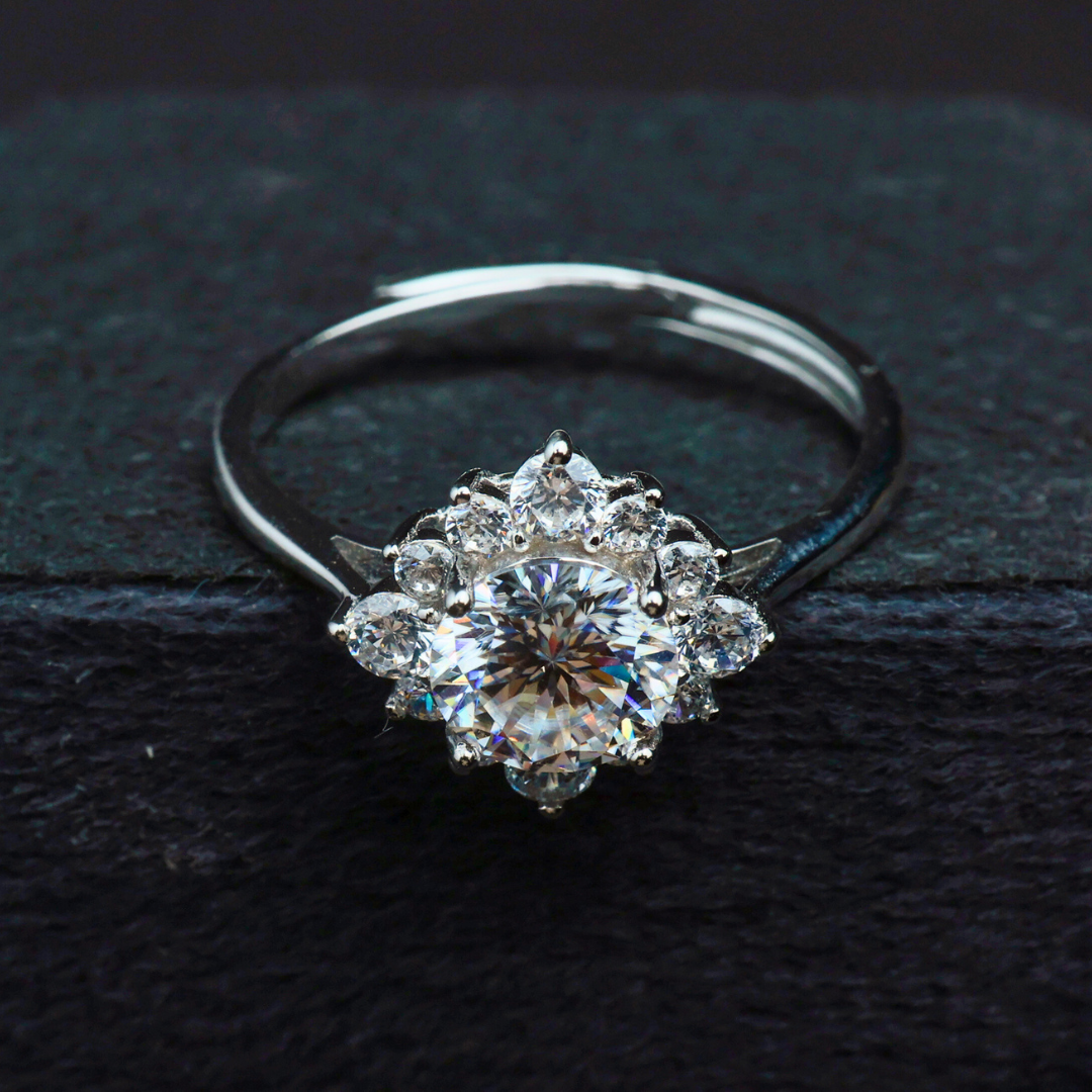 Floral Brilliance Ring(Adjustable)