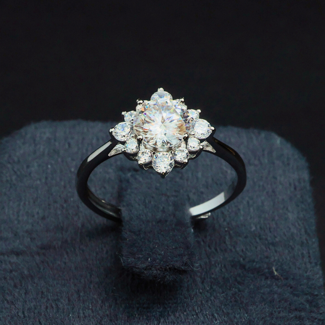 Floral Brilliance Ring(Adjustable)